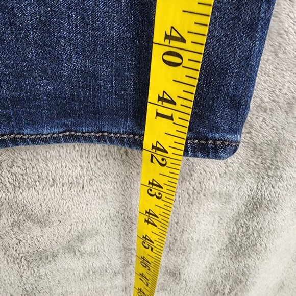 Womens Rock & Republic Blue Denim Jeans w/ Studded Pockets Mid Rise Size 12 - Picture 10 of 11